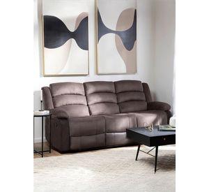 Living Sofá 3 Cuerpos Reclinable Martell Café + 2 Bergers 98060