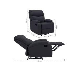Berger Reclinable Milan Pu Negro