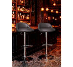 Pack 2 Piso Bar Altura Regulable Café