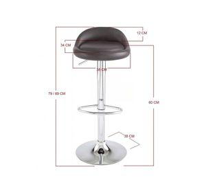 Pack 2 Piso Bar Altura Regulable Café