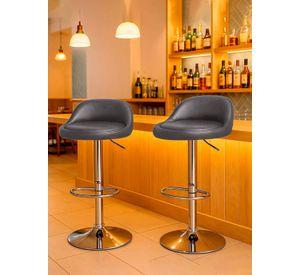 Pack 2 Piso Bar Altura Regulable Café