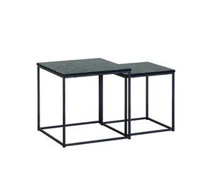 Set Mesas Laterales Estilo Marmol Negro