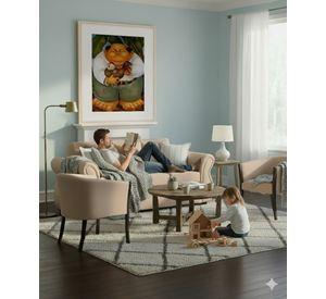 Living  311 Facundo , beige tipo lino sofa mas sitial home