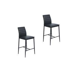 Pack 2 Sillas de Bar Boston Negro