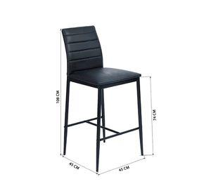 Pack 2 Sillas de Bar Boston Negro