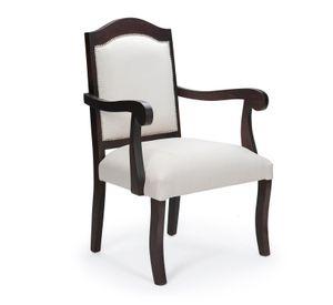 Juego de Living 311 Antonia blanco sofa con resortes + 2 sitiales madera