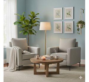 Living Singapur 311 gris sofa 3 cuerpos + 2 poltronas resortes