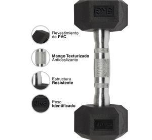 Mancuerna Hexagonal 5 Kg Negro
