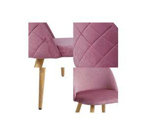 Pack 4 Sillas Comedor Sitial Terciopelo Rosa