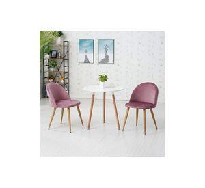 Pack 4 Sillas Comedor Sitial Terciopelo Rosa