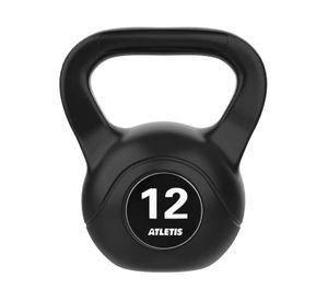 Kettlebell Mancuerna Pesa Rusa Cemento 12 Kg Negro