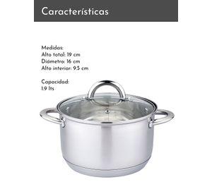 Olla de Acero inoxidable 16 cm 1,9 Lts