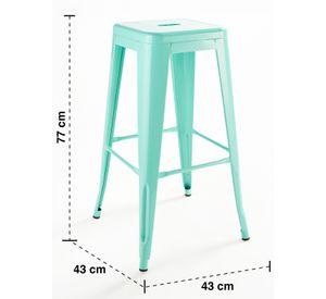 Pack 4 Pisos de Bar Metal Tolix Verde Menta