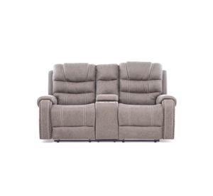 Sofá 2 Cuerpos Reclinable Gris Moderno Verona 6035LGR