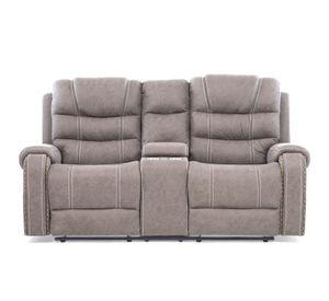 Sofá 2 Cuerpos Reclinable Gris Moderno Verona 6035LGR