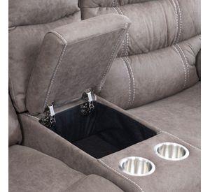 Sofá 2 Cuerpos Reclinable Gris Moderno Verona 6035LGR