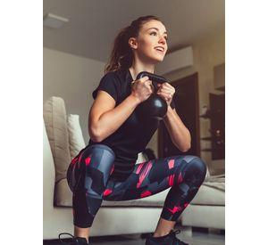 Kettlebell Mancuerna Pesa Rusa Cemento 6 Kg Negro
