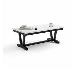 Set Mesa de Centro + Mesa Lateral Mármol Blanco 4931ML