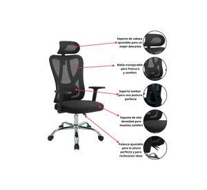 Silla Escritorio Ergonómica Energy Pro Negra