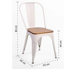 Silla Tolix Vintage Asiento Madera