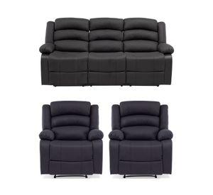 Living Reclinable 3 Cuerpos + 2 Bergers New Praga Set8041FF