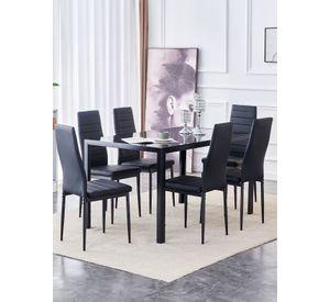 Pack 6 Silla de Comedor Boston ll Negro