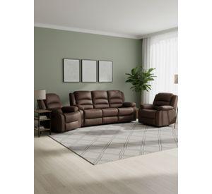 Living Reclinable Sofá 3 Cuerpos + 2 Bergers New Martell SET8040FF