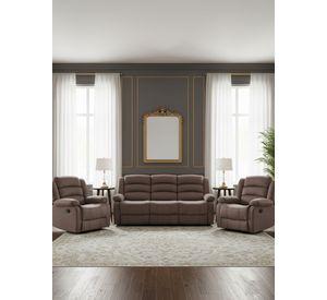 Living Reclinable Sofá 3 Cuerpos + 2 Bergers New Martell SET8040FF