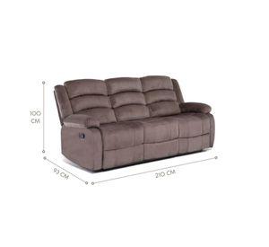 Living Reclinable Sofá 3 Cuerpos + 2 Bergers New Martell SET8040FF