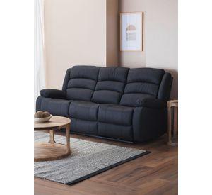 Sofá 3 Cuerpos Reclinable Eléctrico Moderno Negro New Praga 8041SFFPW