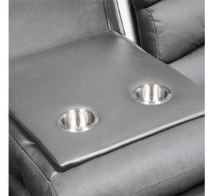 Sofá 3 Cuerpos Reclinable Eléctrico Moderno Negro New Praga 8041SFFPW