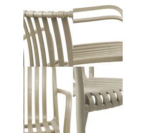 Pack 4 Sillas Terraza Plástica Giza Taupe