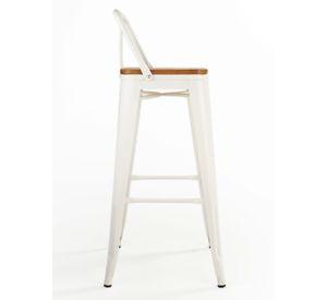 Piso Bar Tolix Taburete Asiento Madera
