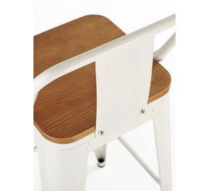 Piso Bar Tolix Taburete Asiento Madera