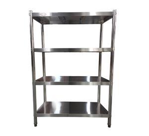 Estante 4 Bandejas lisas. 100x50x155 cm. Acero Inox