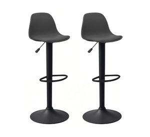 Pack 2 Silla Alta Bar Orlando T - All Black