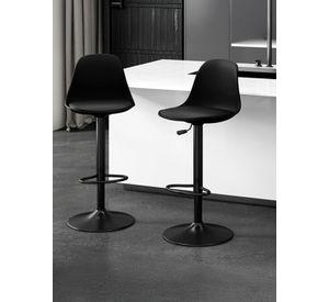 Pack 2 Silla Alta Bar Orlando T - All Black