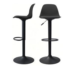 Pack 2 Silla Alta Bar Orlando T - All Black
