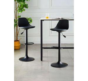 Pack 2 Silla Alta Bar Orlando T - All Black