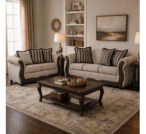Juego de Living 3 2 Sofia Beige