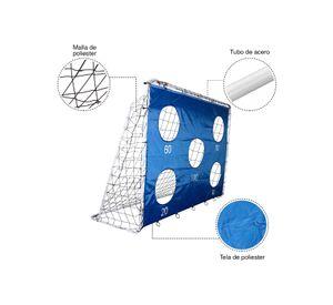 Arco de Fútbol Max Magic Azul 3 en 1 con Objetivos 213cm