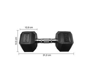 Mancuerna Hexagonal 12,5 Kg Negro