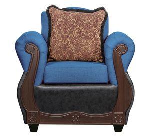 Juego de Living 3 2 1 1 Gran Columbia Azul Negro