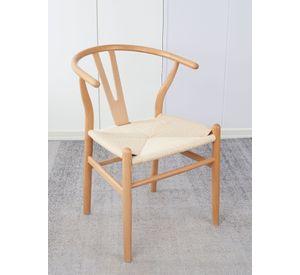 Pack 2 Sillas Comedor Novahus Wishbone Natural Beige