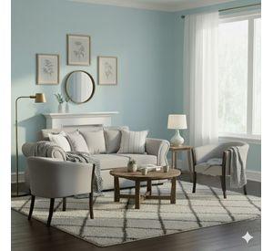 Living  Facundo , gris claro tipo lino sofa mas sitiales Sitial Home