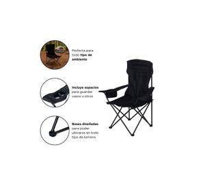 Silla Plegable Camping Llanquihue Negro