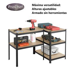 Estante 90x40x180 cm Acero Pintado 5 Band. 875 Kg