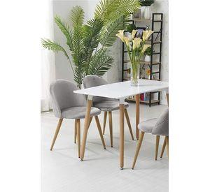 Pack 4 Sillas Comedor Sitial Terciopelo Gris