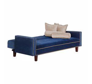 Futon Sofa Cama Vanguardia 200 x110 Azul - Gris