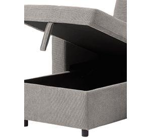 Sofá Cama 3 Cuerpos Gris 216x106x91cm Almacenaje